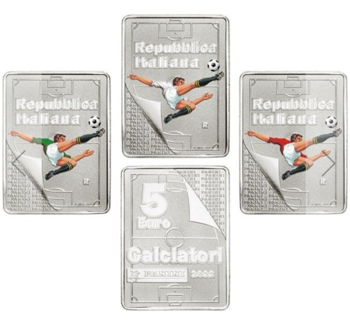 Italia 5 euros Plata BU 2022 - Excelencias italianas - Panini - Tríptico por 145.00 € ✅