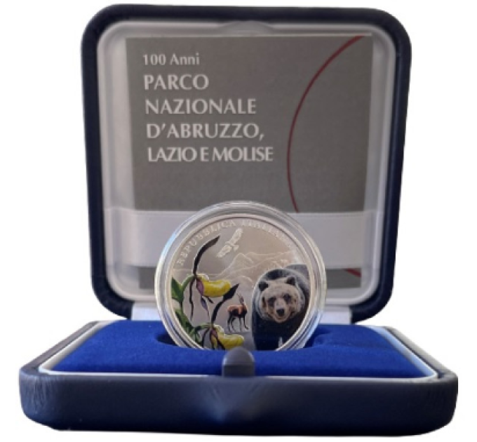 Italia 5 euros Plata PROOF 2023 - 100 años de la creación del Parque Nacional de Abruzzo, Lacio y Molise por 70.00 € ✅
