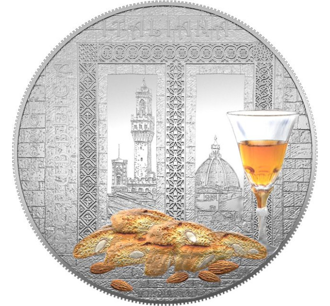 Italia 5 euros BU 2024 - Cultura gastronómica y vinícola italiana - Vinsanto y Cantucci – Toscana por 35.00 € ✅