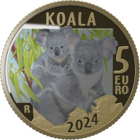 Italy 5 euro PROOF 2024 - Endangered Animals - Koala
