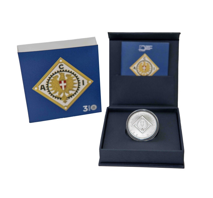 Italy 3 euro Silver BU 2025 - 120th anniversary of the foundation of ACI - Automobile Club of Italy for 75.00 € ✅