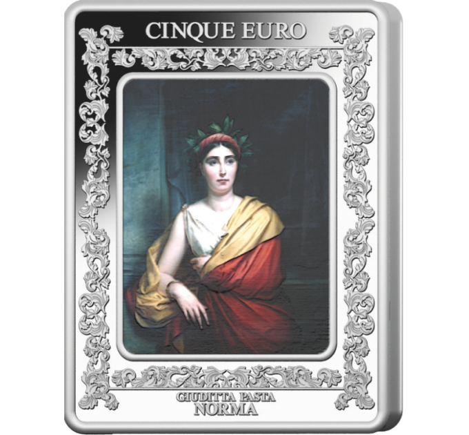 Italia 5 euros Plata PROOF 2025 - Ópera Italiana - Teatro La Scala - Norma de Bellini por 95.00 € ✅