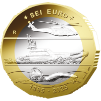 Italia 6 euros BU 2025 - 160º Aniversario de la Autoridad Portuaria - Guardia Costera
