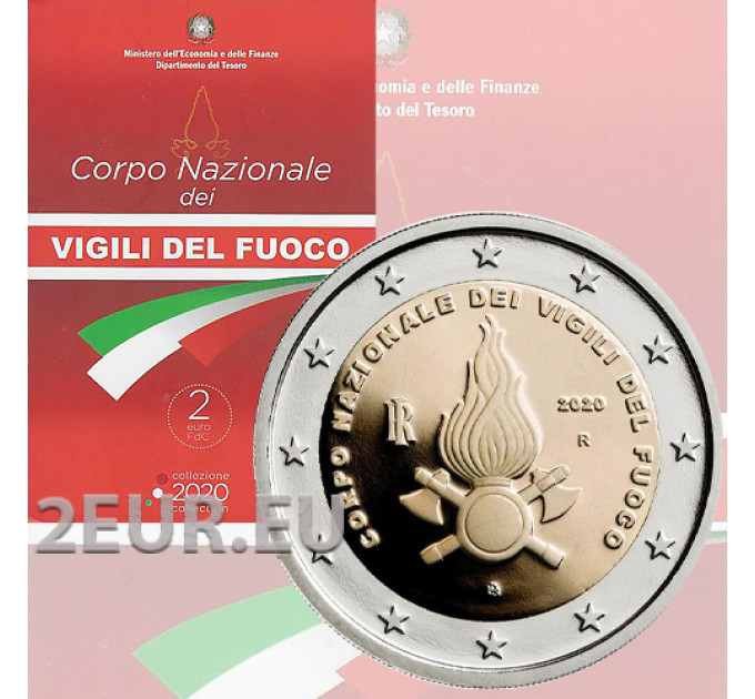 Italy 2 euro BU 2020 - 80th anniversary of the founding of the National Fire Corps for 16.50 € ✅