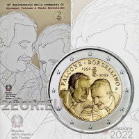 Italia 2 euros BU 2022 - 30° aniversario de la muerte de Giovanni Falcone y Paolo Borsellino