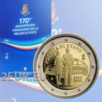 Italia 2 euros BU 2022 - 170 Aniversario de la Fundación de la Policía Estatal
