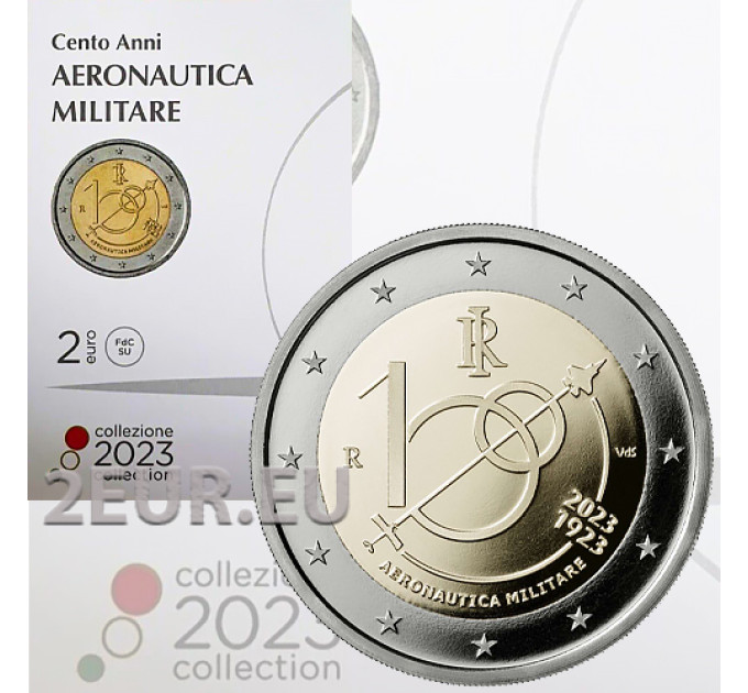 Italy 2 euro BU 2023 - 100 Years of the Italian Air Force for 16.00 € ✅