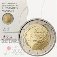 Italia 2 euros BU 2023 - 150° Aniversario de la Muerte de Alessandro Manzoni