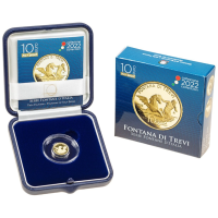 Italy 10 euro gold proof 2022 - Fountains of Italy - Trevi Fountain
