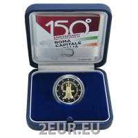 Italy 2 euro proof 2021 - 150th anniversary of the declaration of the city of Rome as the capital of Italy