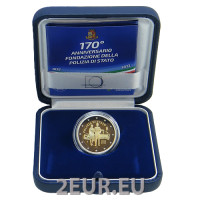 Italia 2 euros proof 2022 - 170° Aniversario de la fundación de la Policía Nacional Italiana