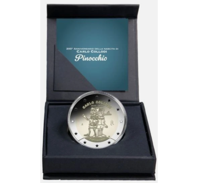 Italia 2 euro Proof 2026 - 200 aniversario del nacimiento de Carlo Collodi por 60.00 € ✅