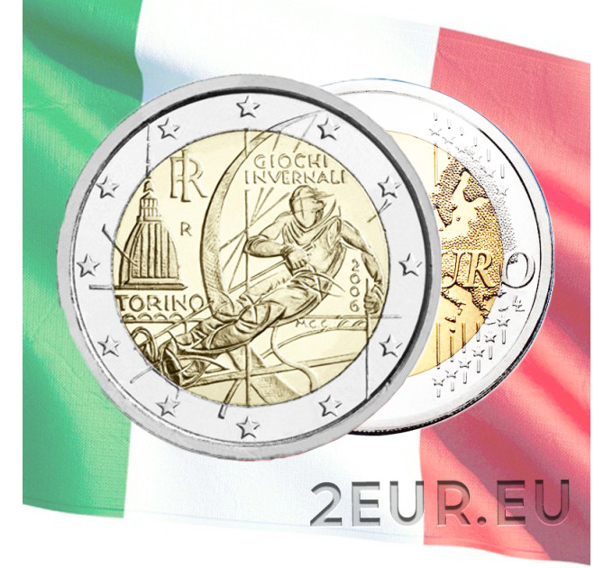 Italy 2 euro UNC 2006 - Turin Olympic winter Games for 4.60 € ✅