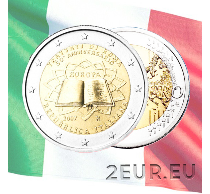 Italy 2 euro UNC 2007 - 50th anniversary of the Treaty of Rome for 7.90 € ✅