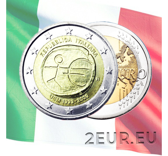Italia 2 euro UNC 2009 - Euro 10 Años por 8.90 € ✅