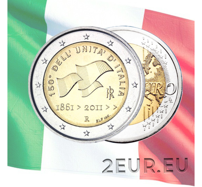 Italia 2 euro UNC 2011 - 150 Años Unificación de Italia por 5.00 € ✅