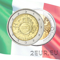Italy 2 euro UNC 2012 - 10 Years of Euro Cash Italy 2 euro UNC 2012 - 10 Years of Euro Cash