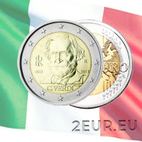 Italia 2 euro UNC 2013 - 200 aniversario del nacimiento de Giuseppe Verdi