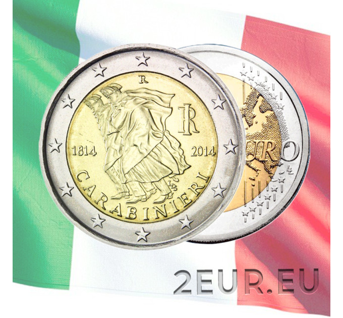 Italia 2 euro UNC 2014 - 200 Aniversario de los Carabinieri por 7.00 € ✅