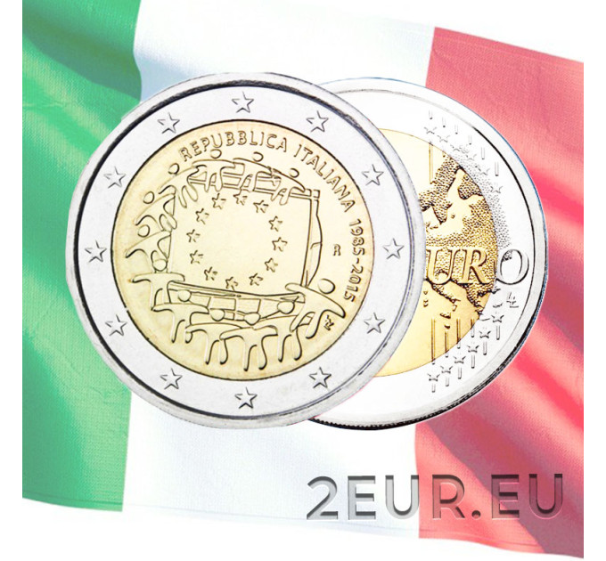 Italia 2 euro UNC 2015 - 30 Aniversario Bandera UE por 6.50 € ✅