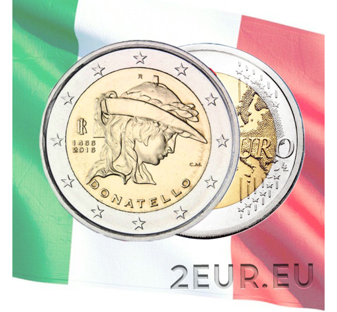 Italia 2 euro UNC 2016 - 550 Aniversario de la Muerte de Donatello por 9.50 € ✅
