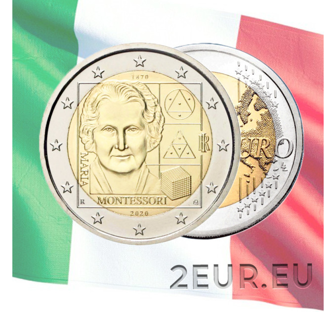 Italia 2 euro UNC 2020 - 150 Aniversario del Nacimiento de Maria Montessori por 5.50 € ✅