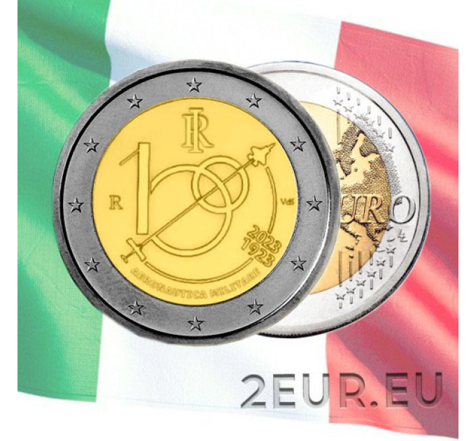 Italia 2 euro UNC 2023 - 100 Años Fuerza Aérea Italiana por 3.70 € ✅