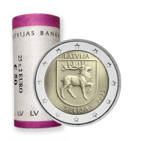 Letonia 2 euros UNC rollo 2025 - Sēlija