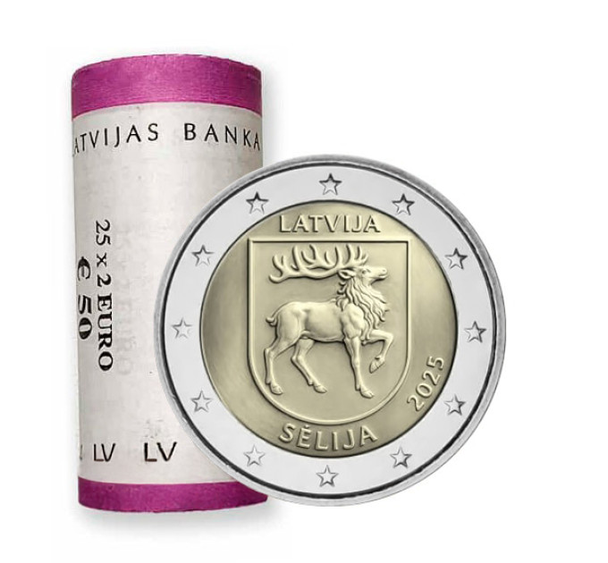Letonia 2 euros UNC rollo 2025 - Sēlija por 59.00 € ✅