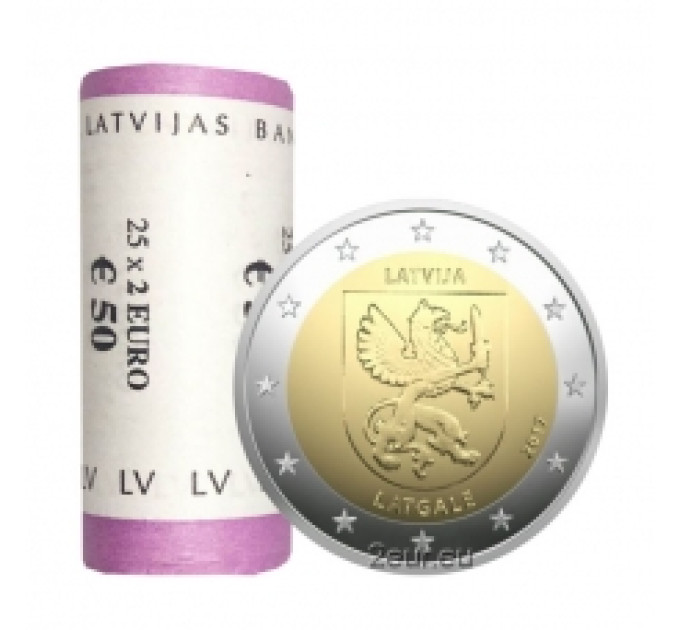Letonia 2 euros UNC rollo 2017 - Latgale por 110.00 € ✅
