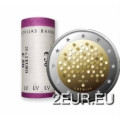 Letonia 2 euros UNC rollo 2022 - Educación financiera - 100 años del Banco de Letonia por 65.00 € ✅