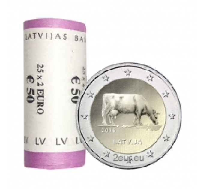 Letonia 2 euros UNC rollo 2016 - Agricultura de Letonia por 95.00 € ✅