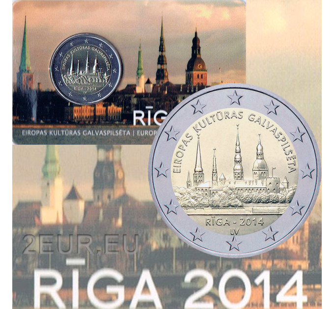 Latvia 2 euro BU 2014 - Riga - European capital of culture for 135.00 € ✅