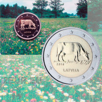 Letonia 2 euros BU 2016 - Ganadería Lechera - Vaca