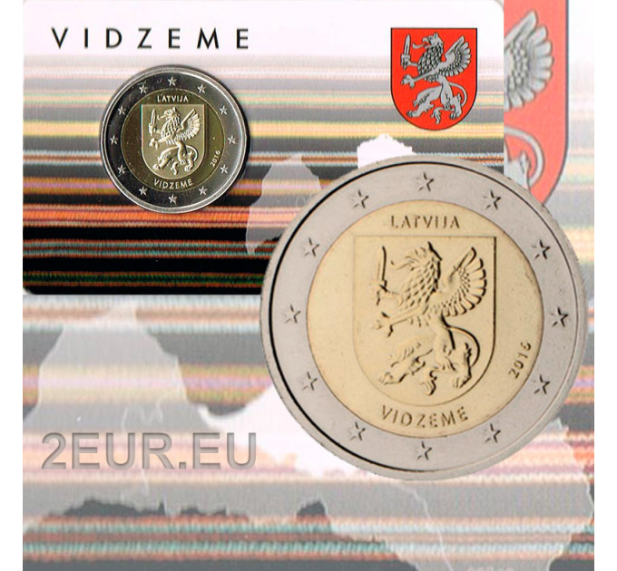 Latvia 2 euro BU 2016 - Vidzeme for 14.50 € ✅