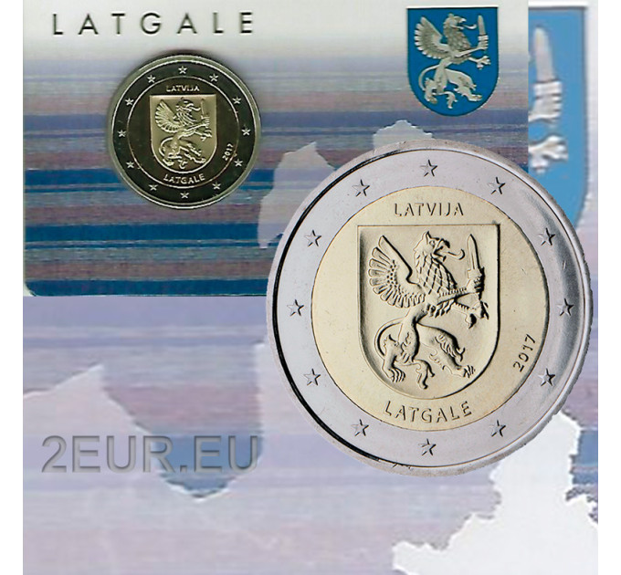 Letonia 2 euros BU 2017 - Latgale por 23.50 € ✅