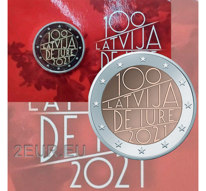 Letonia 2 euros BU 2021 - 100 Aniversario del Reconocimiento de la República de Letonia por 49.90 € ✅