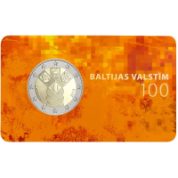 Letonia 2 euros BU 2018 - 100 Años de la Independencia de los Estados Bálticos