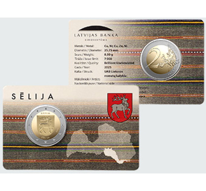 Latvia 2 euro BU 2025 - Sēlija for 17.50 € ✅