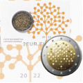 Letonia 2 euros BU 2022 - Educación financiera - 100 años Banco de Letonia por 16.50 € ✅