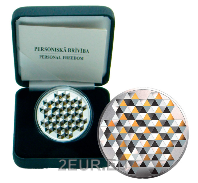 Letonia 5 euros de plata proof 2020 - Libertad personal por 95.00 € ✅