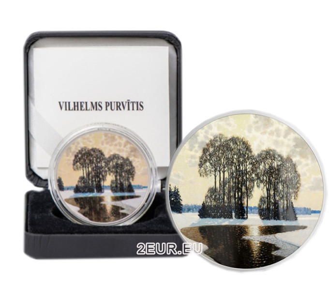 Letonia 5 euros de plata proof 2022 - Wilhelms Purvitis por 65.00 € ✅