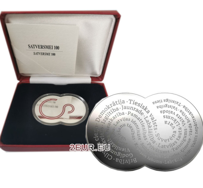 Letonia 5 euros de plata proof 2022 - Constitución de la República de Letonia por 125.00 € ✅