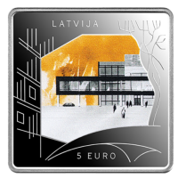 Latvia 5 euro silver proof 2024 - Building the Unbuilt