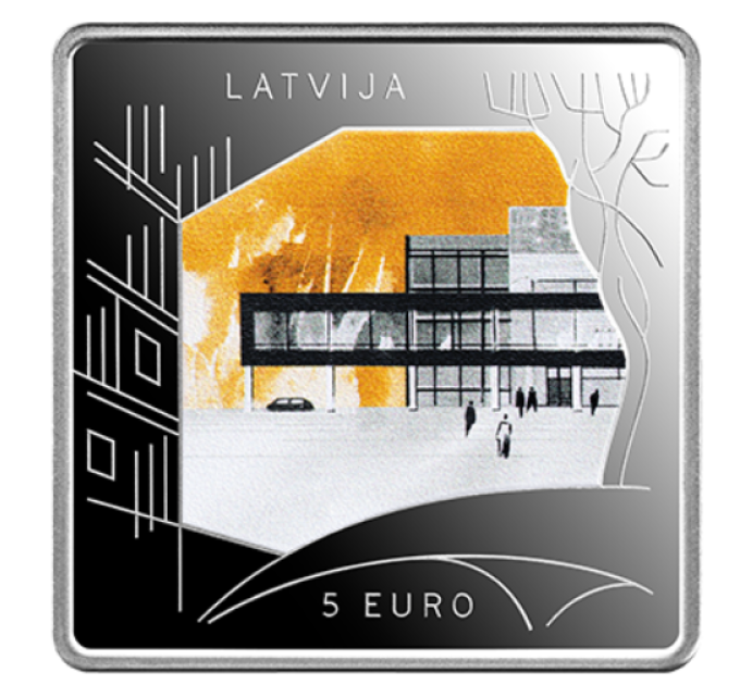 Letonia 5 euros de plata proof 2024 - Construyendo lo no construido por 85.00 € ✅