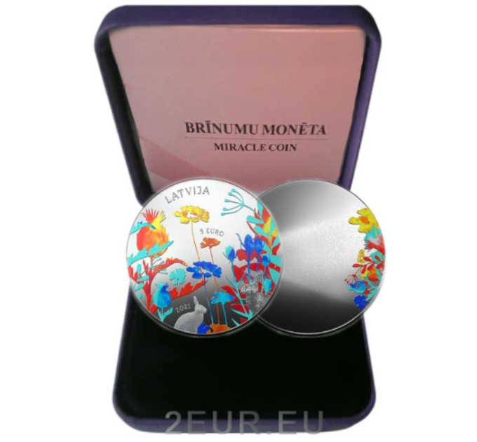 Letonia 5 euros de plata proof 2021 - Moneda de los milagros por 105.00 € ✅