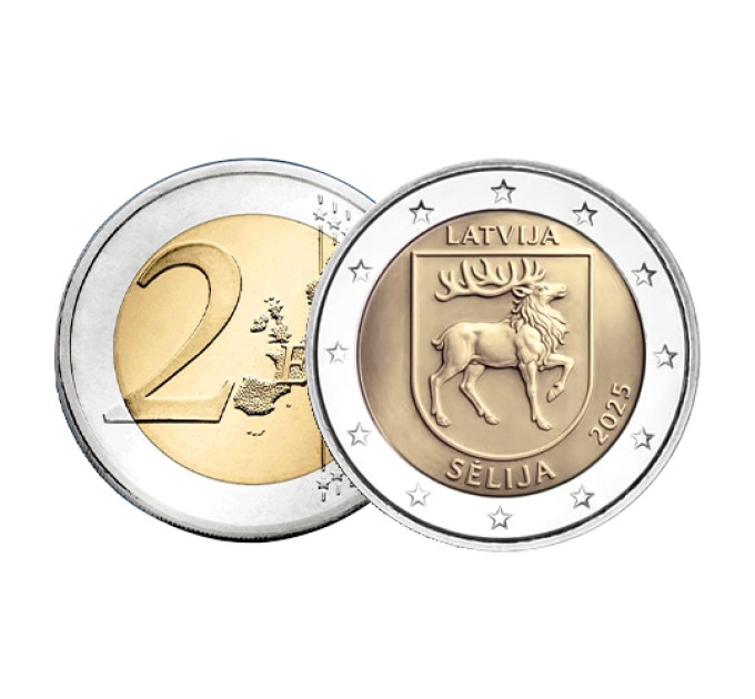 Letonia 2 euros UNC 2025 - Sēlija por 3.00 € ✅