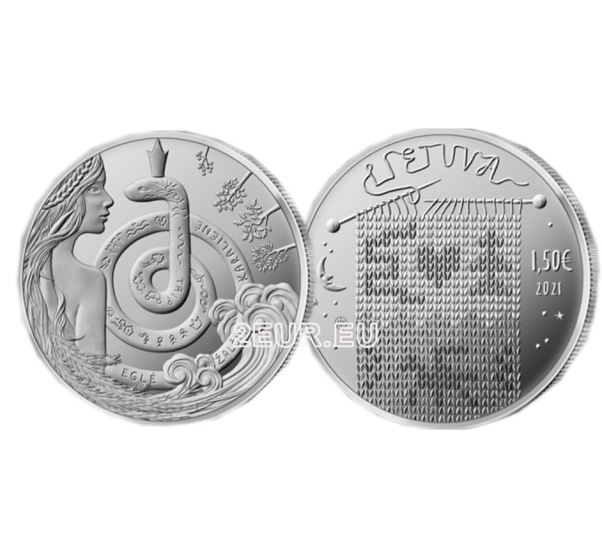 Lituania 1,5 euro UNC 2021 - Eglė - Reina de las Serpientes por 3.50 € ✅