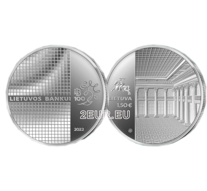 Lituania 1,5 euro UNC 2022 - 100 aniversario del Banco de Lituania por 3.50 € ✅