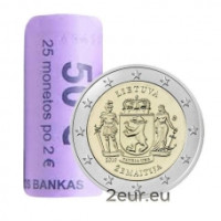 Lithuania 2 euro UNC roll 2019 - Zemaitija Lithuania 2 euro UNC roll 2019 - Zemaitija